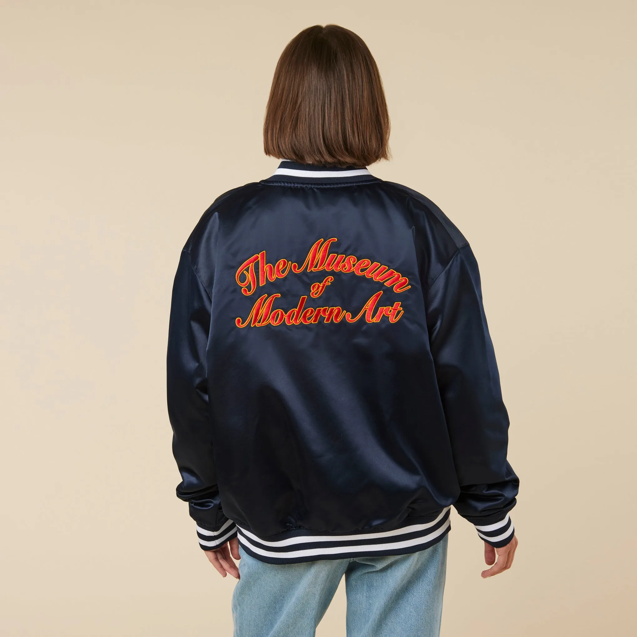 MoMA Champion Satin Bomber Jacket