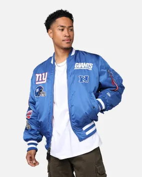 New Era X Alpha Series X NFL New York Giants MA-1 Bomber Jacket Royal/Red