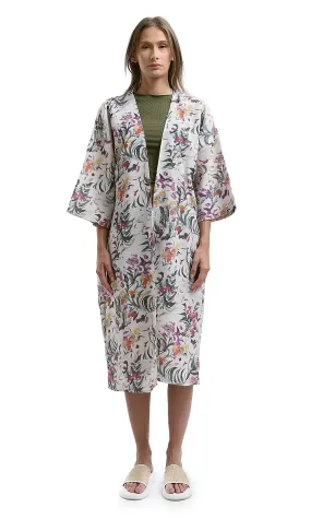 O189716 3/4 Sleeves Colorful Floral Summer Kimono