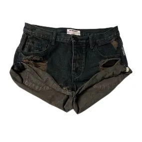 OneTeaspoon Denim Jean-Shorts Distressed in Black Size 27