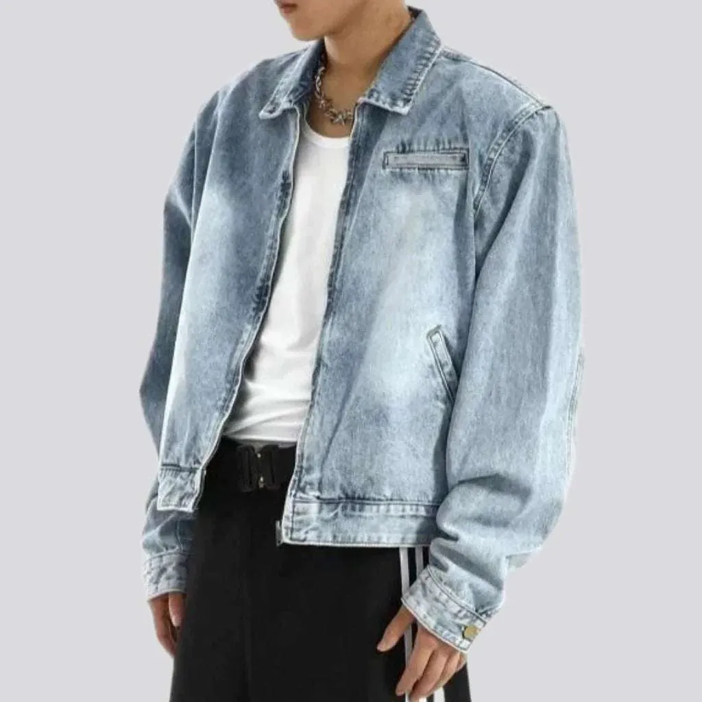 Oversized 90s men's denim jacket