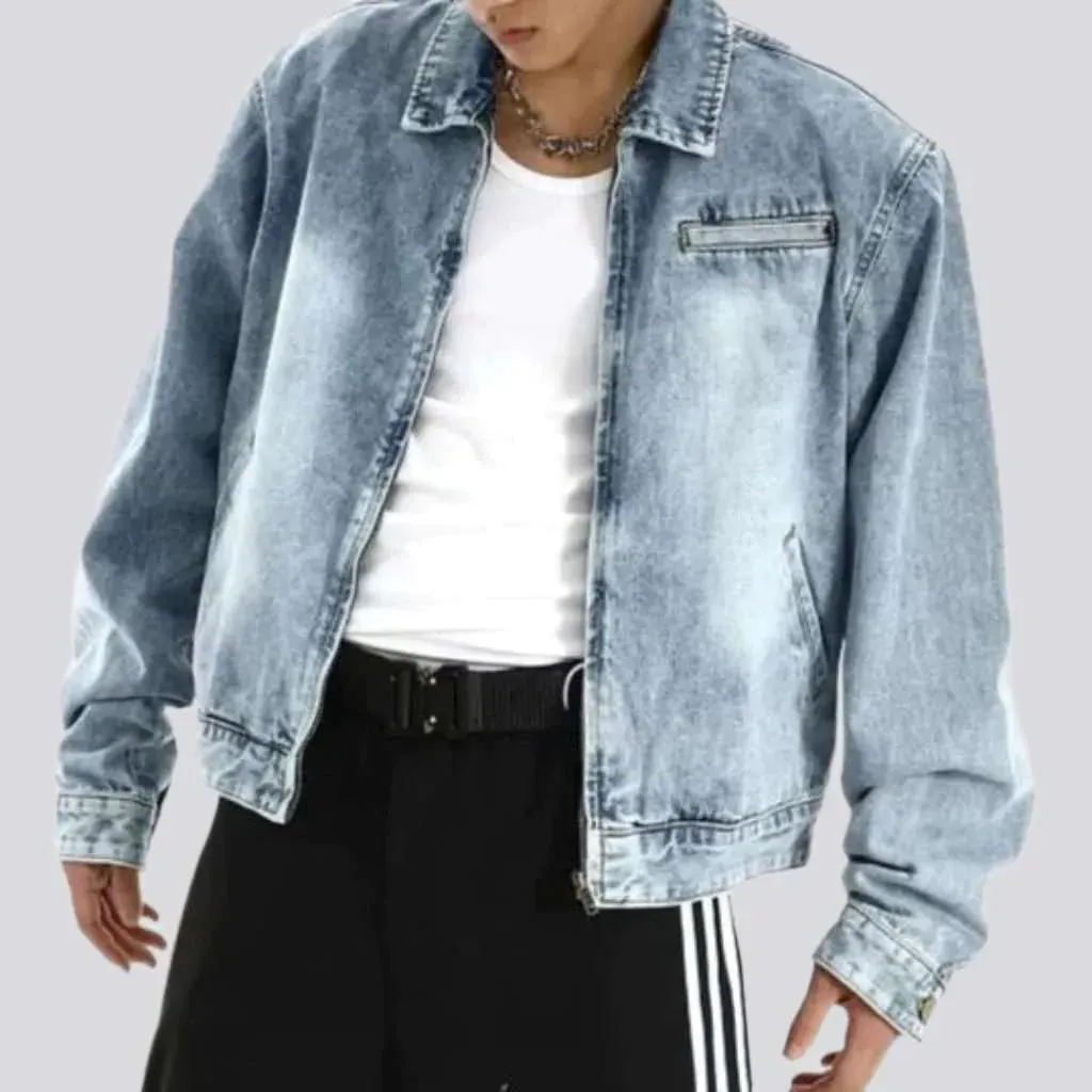 Oversized 90s men's denim jacket