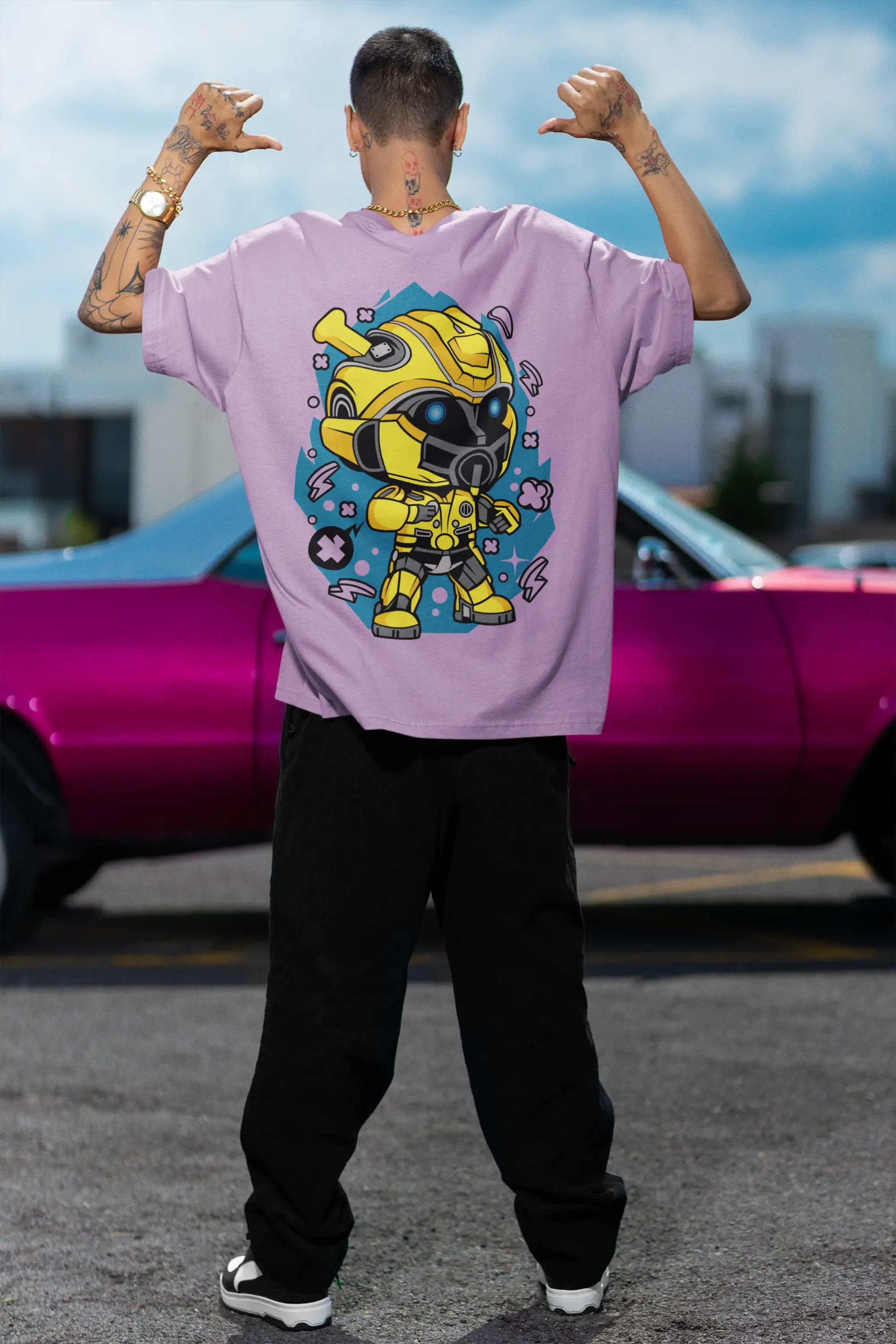 Oversized T-Shirt Men - Bumble Bee