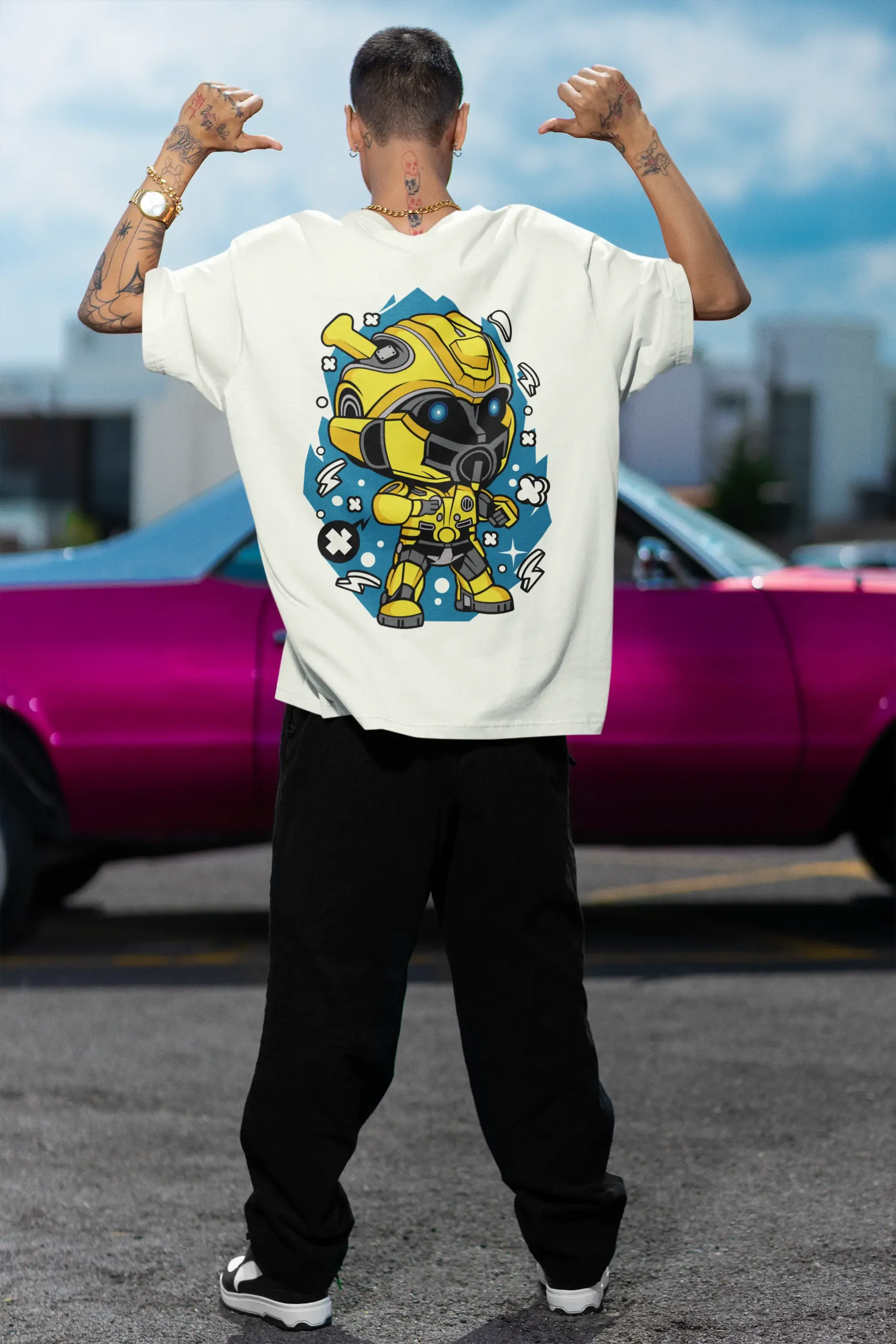 Oversized T-Shirt Men - Bumble Bee