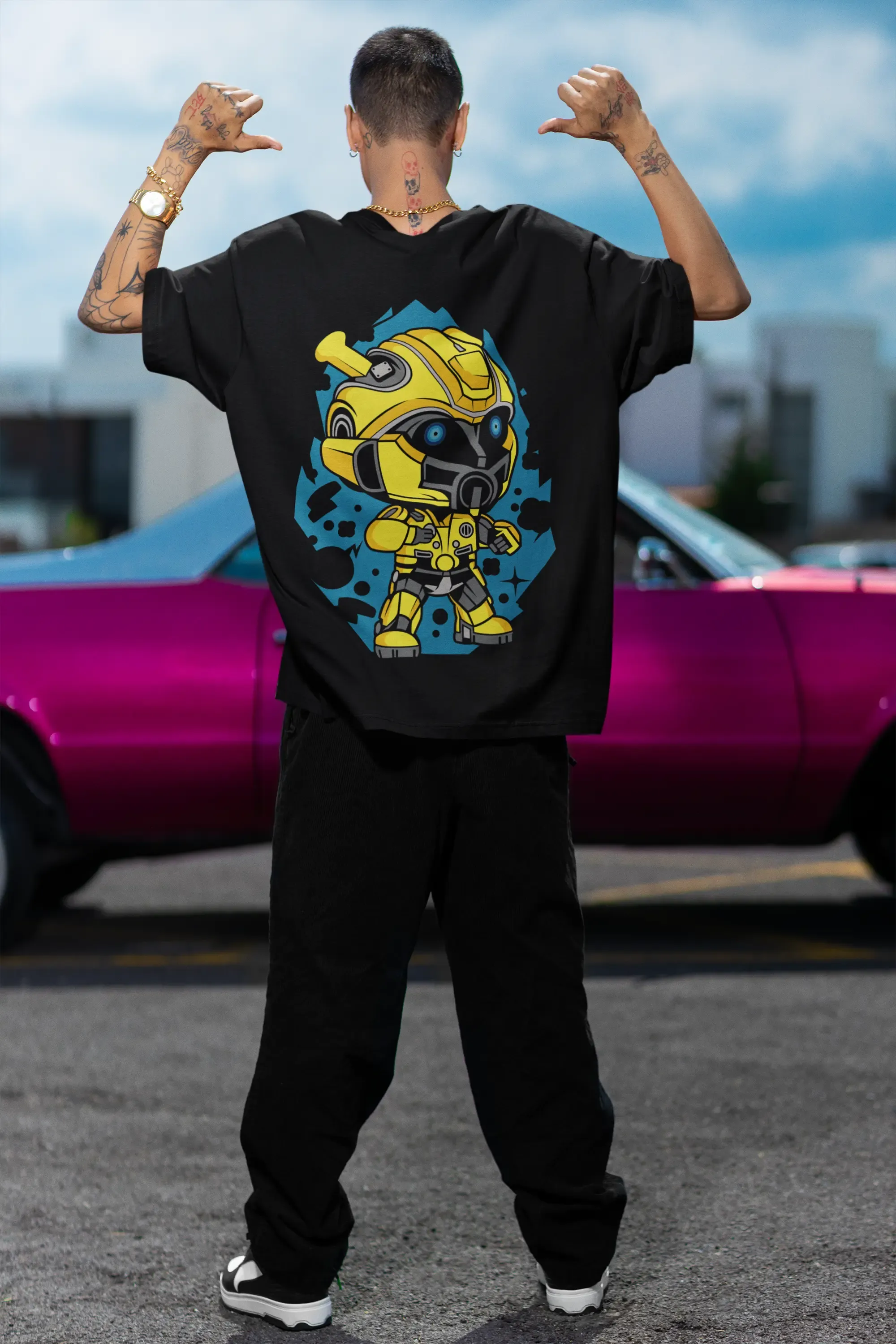 Oversized T-Shirt Men - Bumble Bee