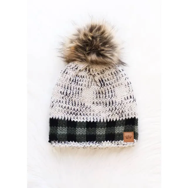 Panache Apparel Co. Fleece-lined Plaid Pom Beanie