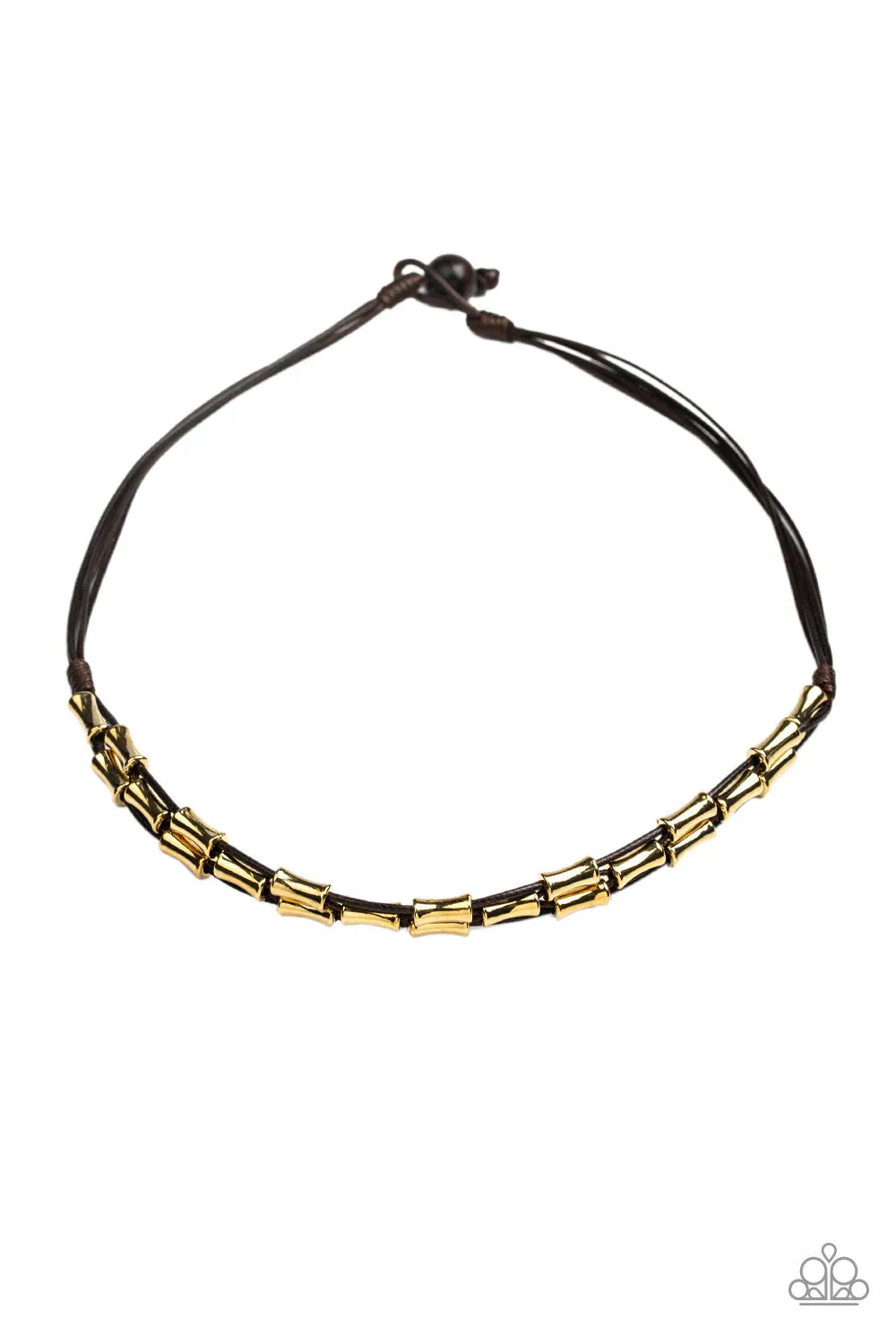 Paparazzi Moto Maverick - Brown Necklace