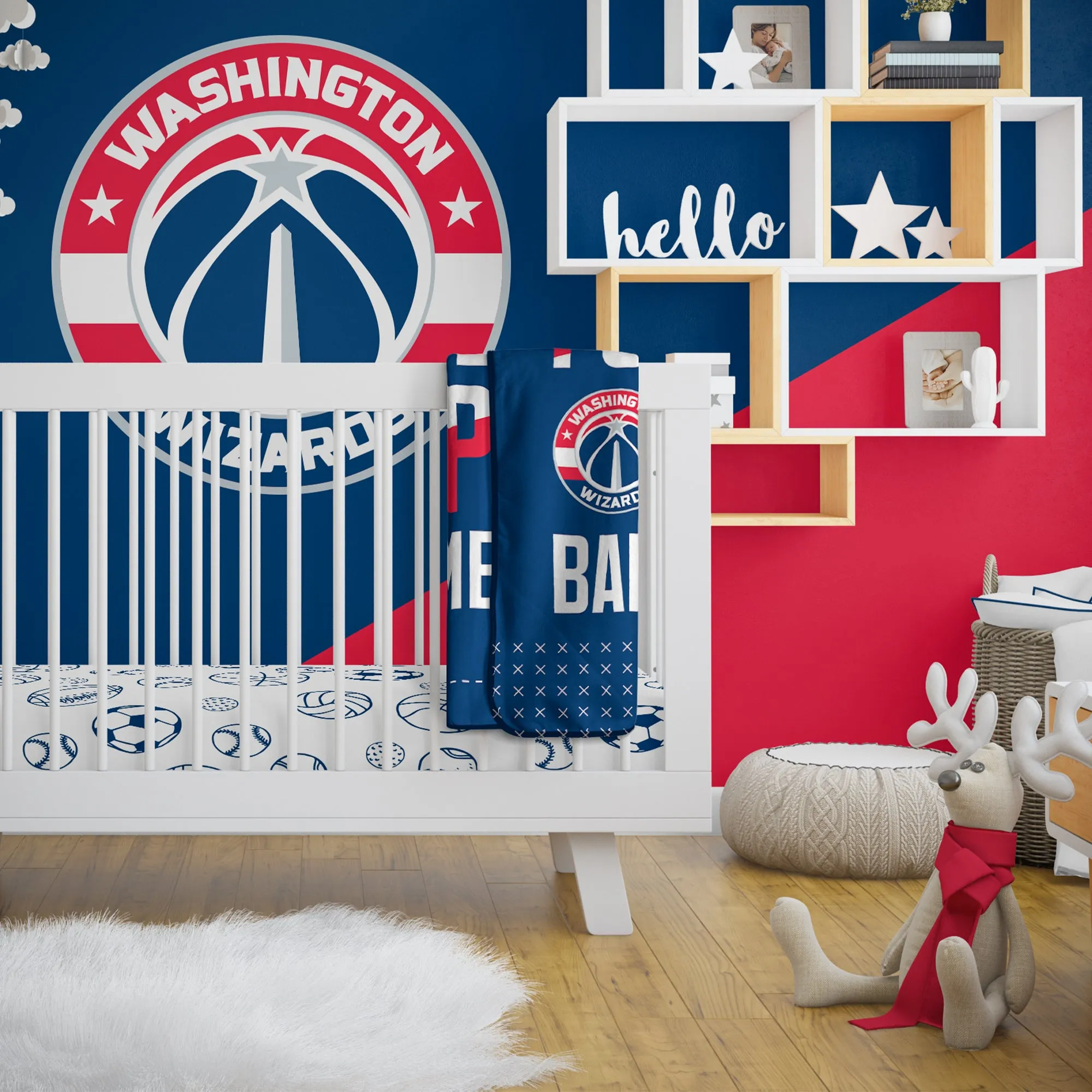 Personalized Washington Wizards MVP Baby Pixel Fleece Blanket