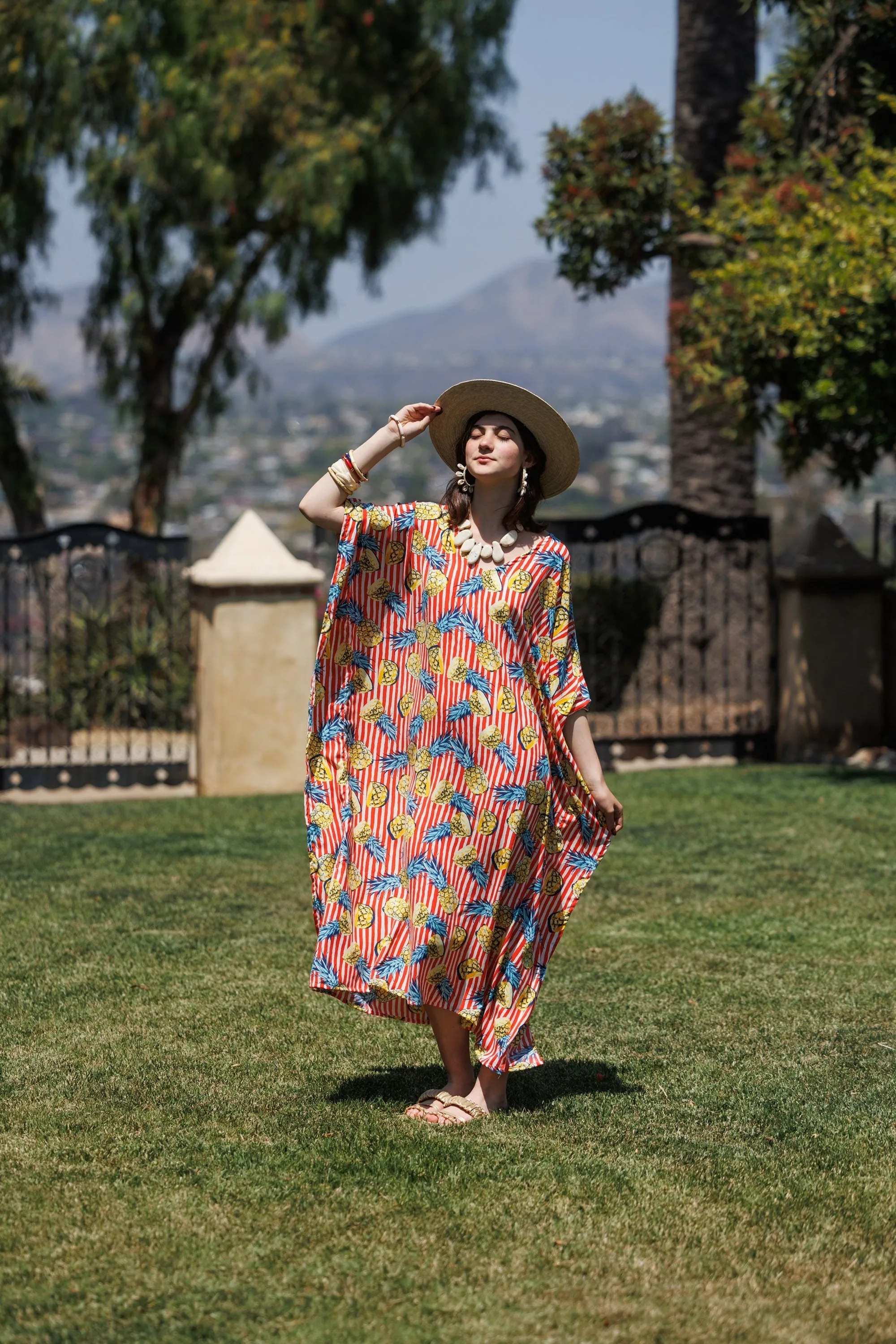 Pineapple & Stripes Caftan