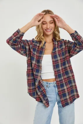 Plus Size Forever Classic Plaid Flannel Shirt