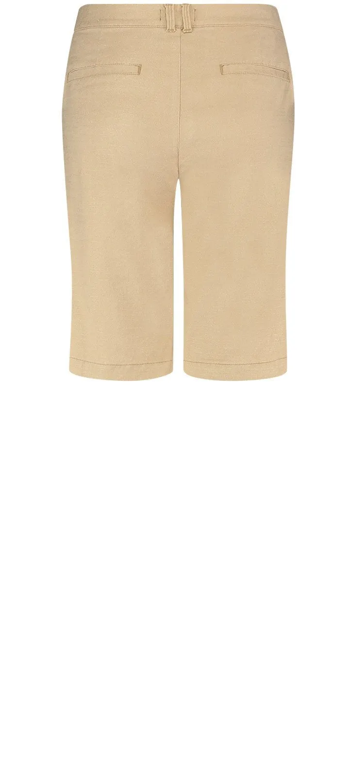 Relaxed Bermuda Short Sand Stretch Linen | Warm Sand