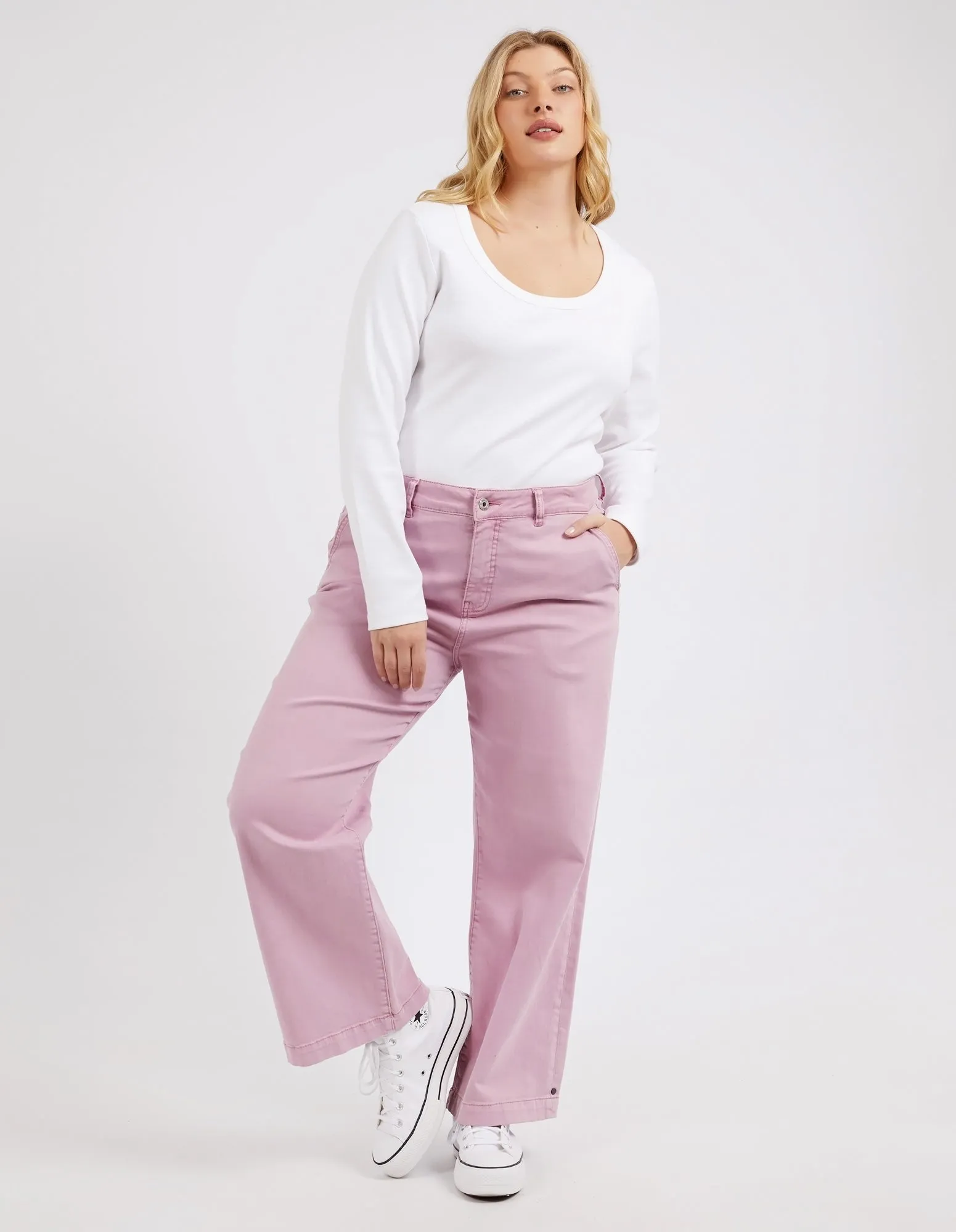 SCARLETT WIDE LEG PANT -PEONY