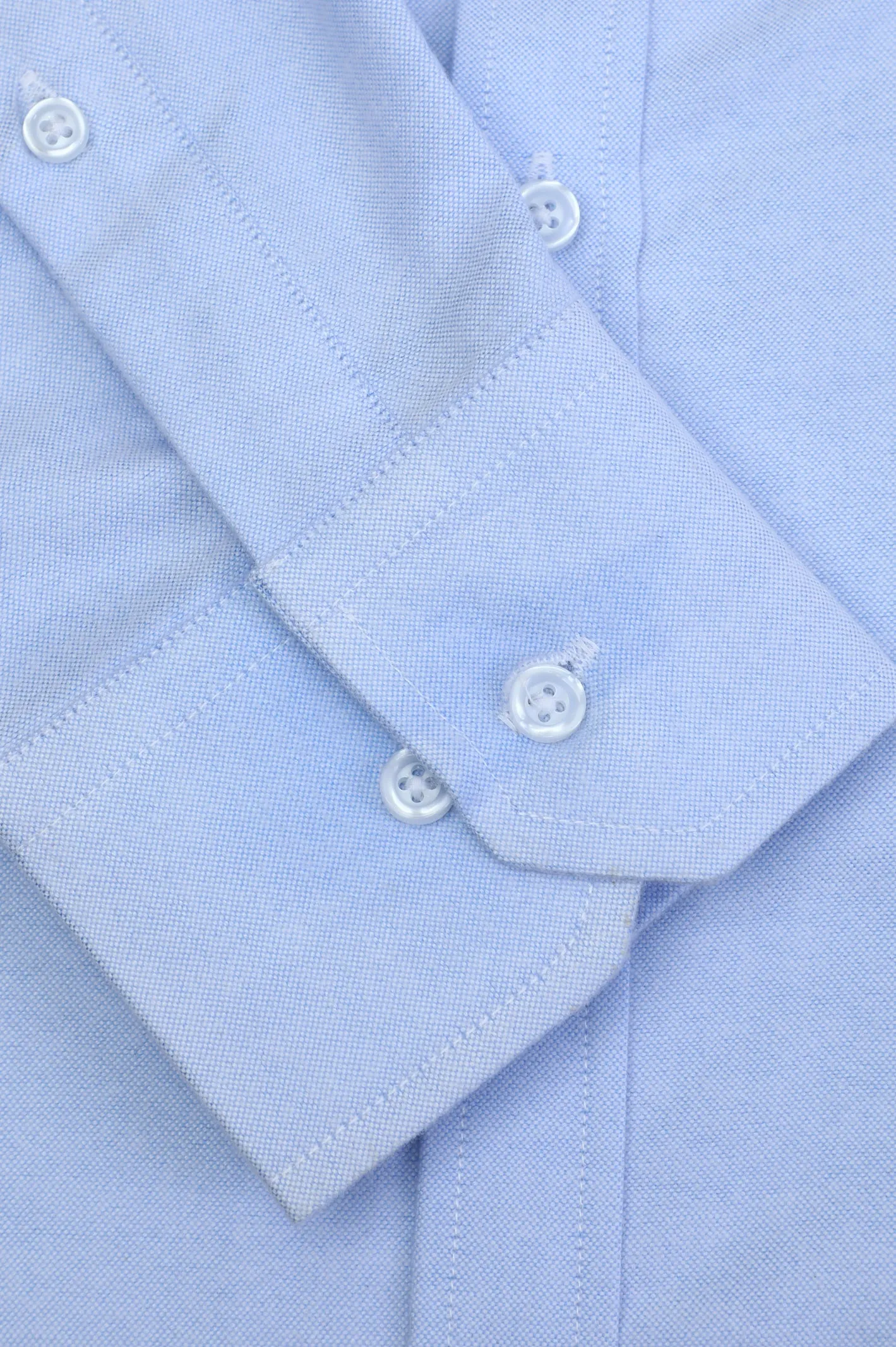 Sky Blue Oxford Textured Casual Shirt