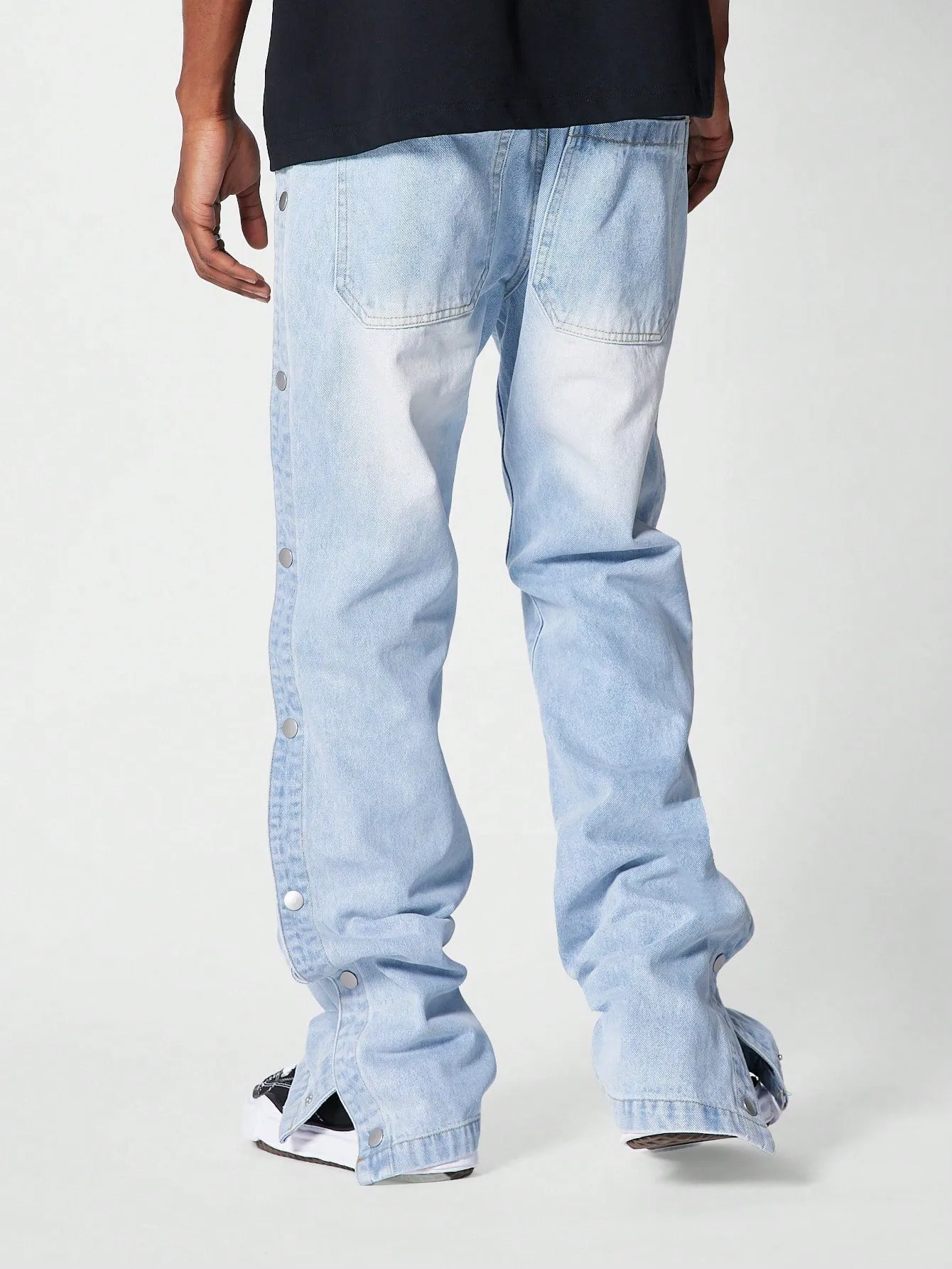 Snap Edge Flare Fit Men Denim