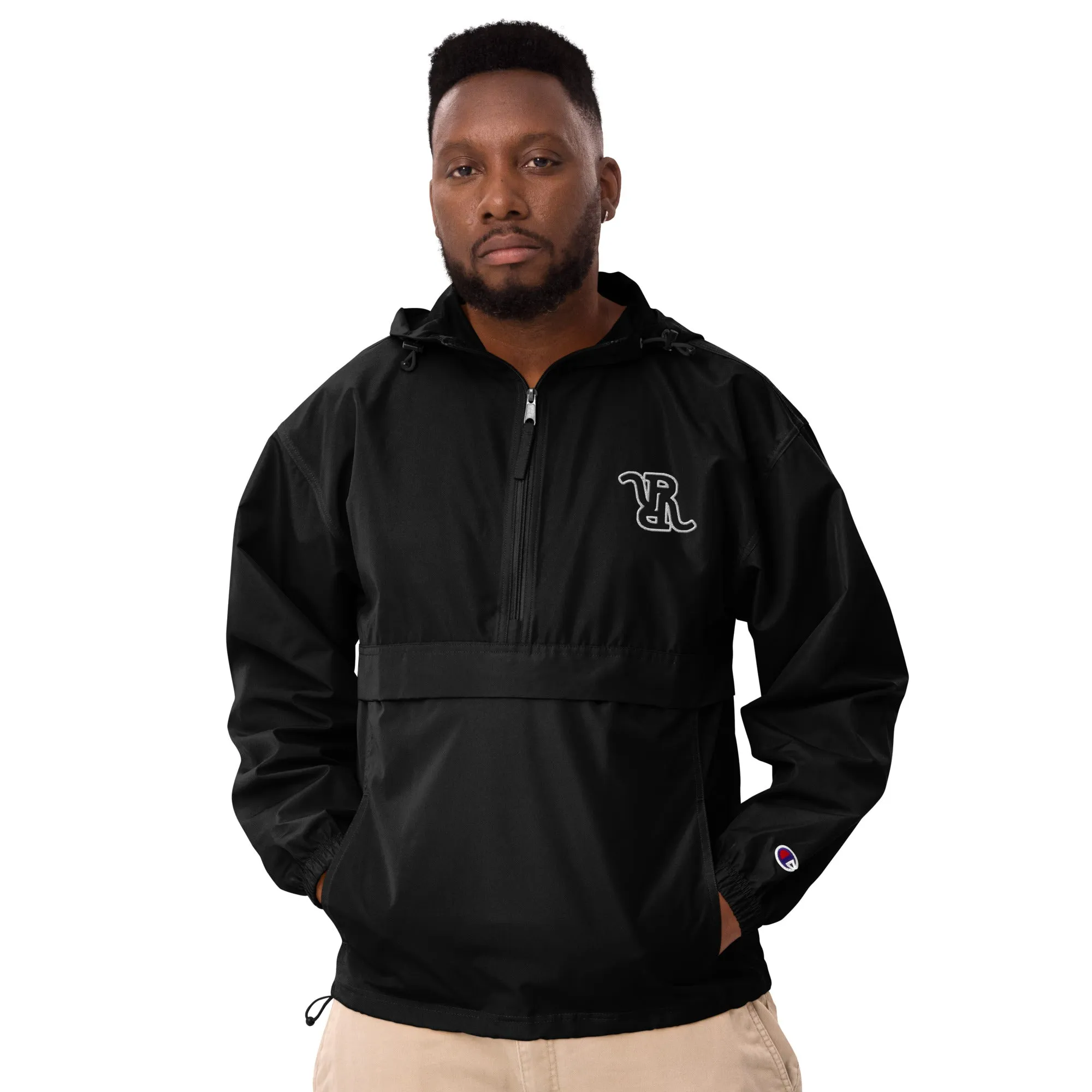 Solid RR Embroidered Champion Packable Jacket