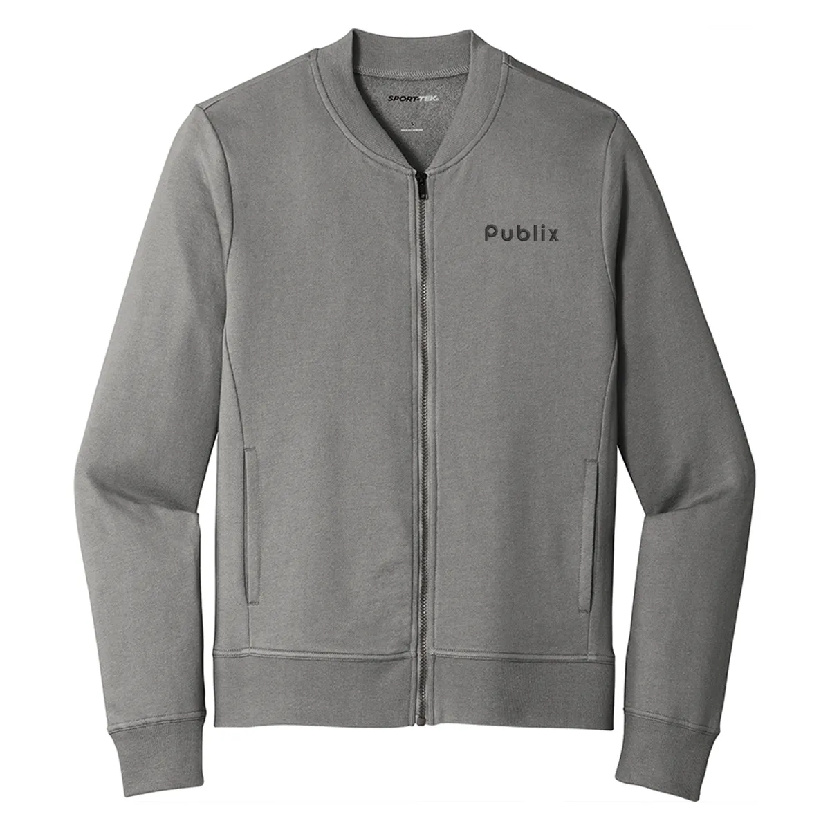 Sport-Tek® Lightweight French Grey Char Terry Bomber