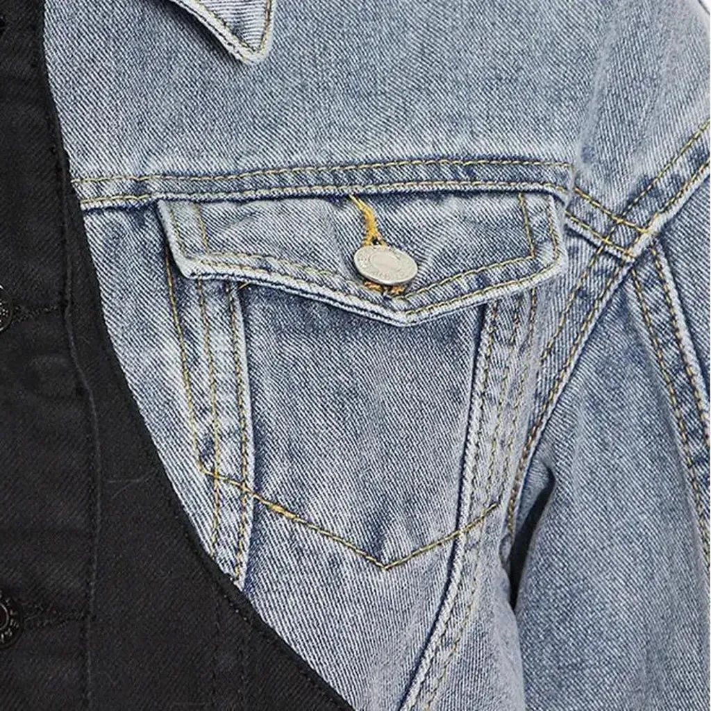 Street black women's jean jacket