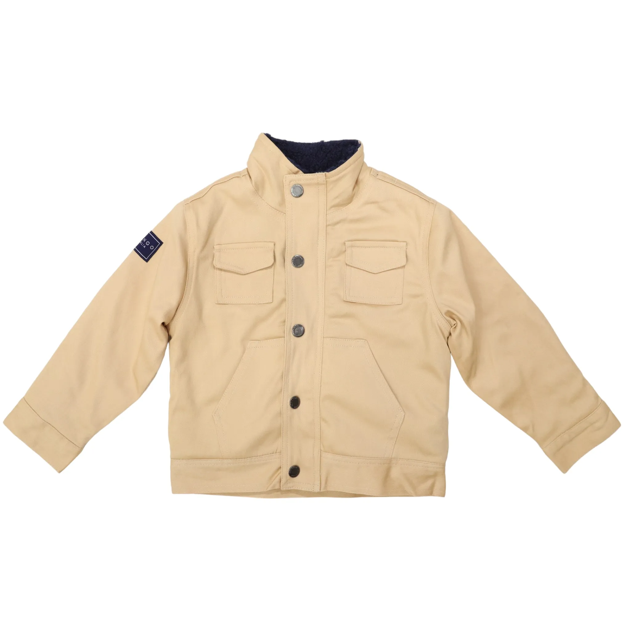 Stretch Twill Jacket with Sherpa Lining Sheepskin