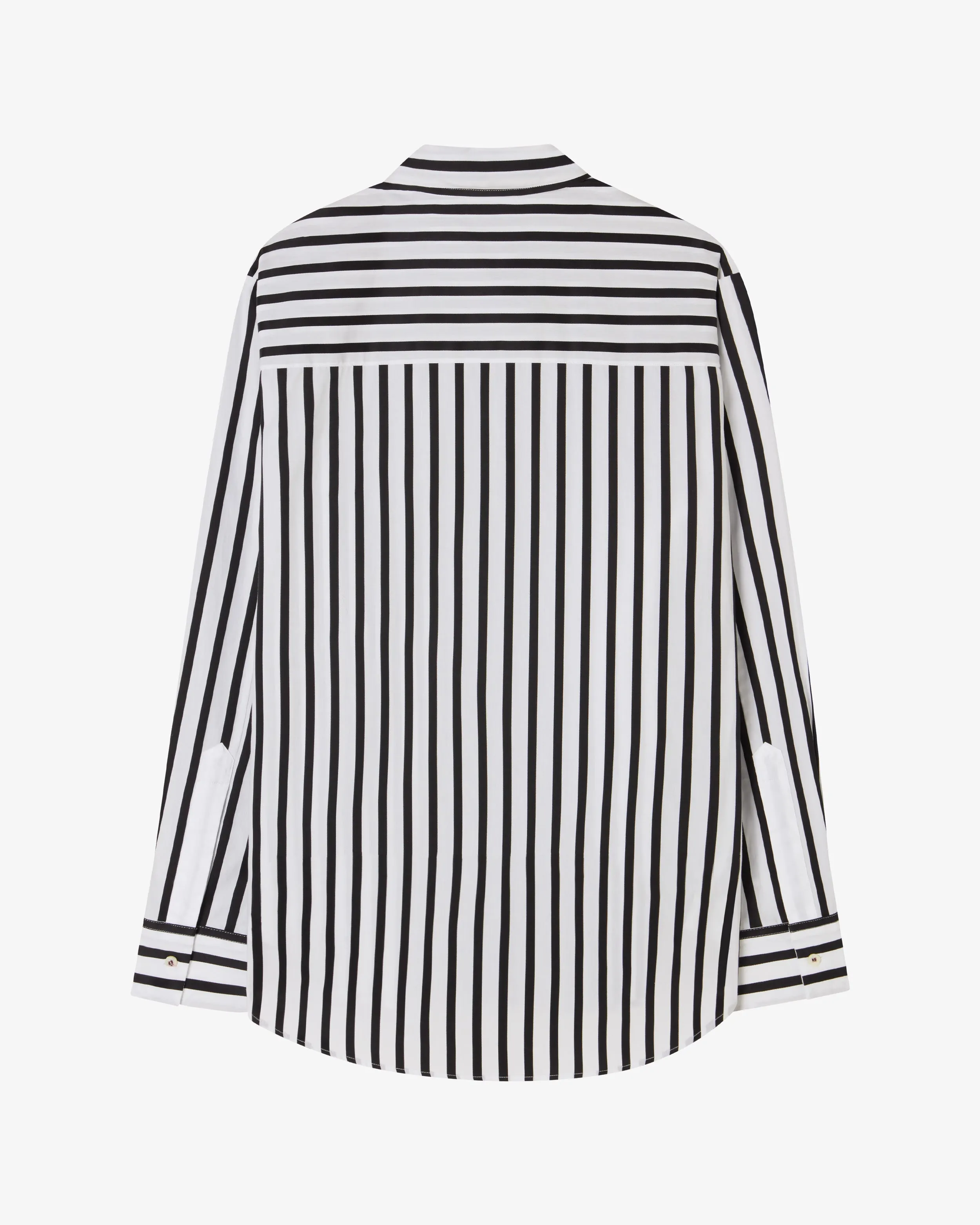 Striped Button Down Shirt - White/Black