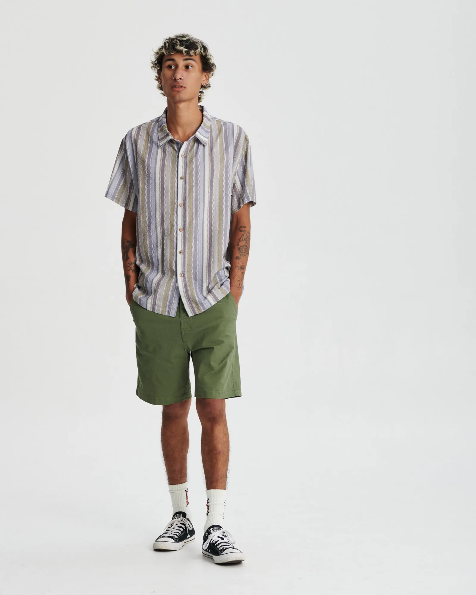 Strobe Shortsleeve Shirt - Blue