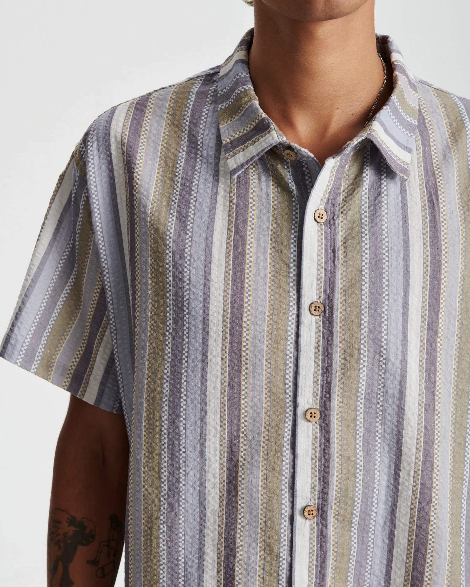 Strobe Shortsleeve Shirt - Blue