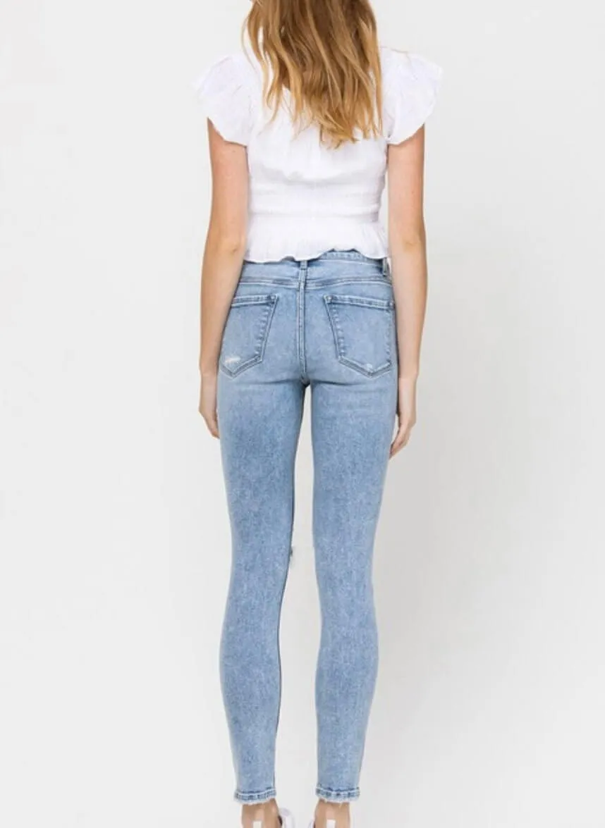 The Jordan Jeans: High Rise Distressed Skinny Jean