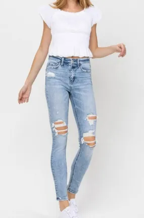 The Jordan Jeans: High Rise Distressed Skinny Jean