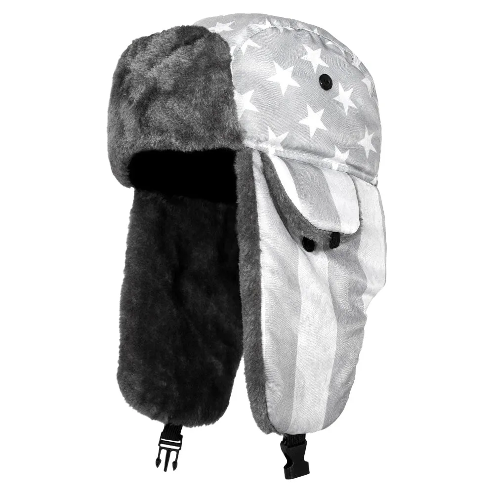 Trapper Hat | Ghost American Flag