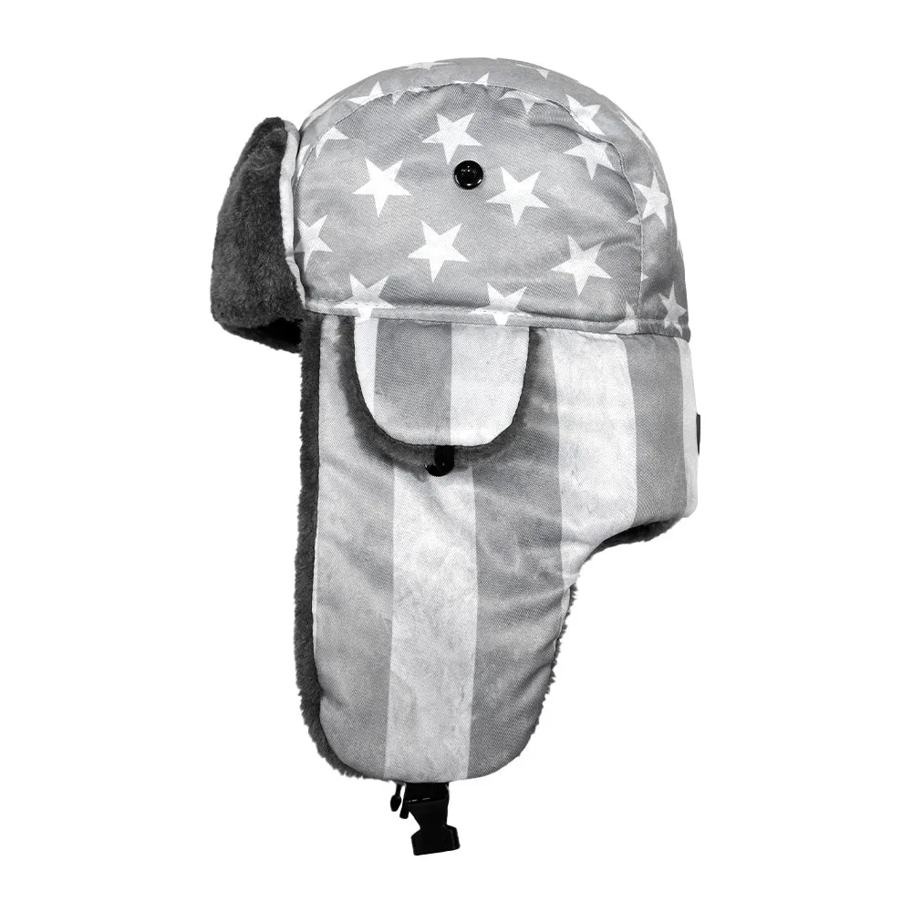 Trapper Hat | Ghost American Flag