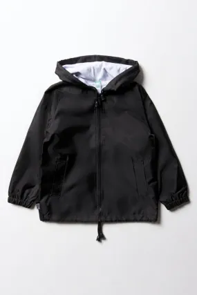 Unisex School Rain Jacket Black