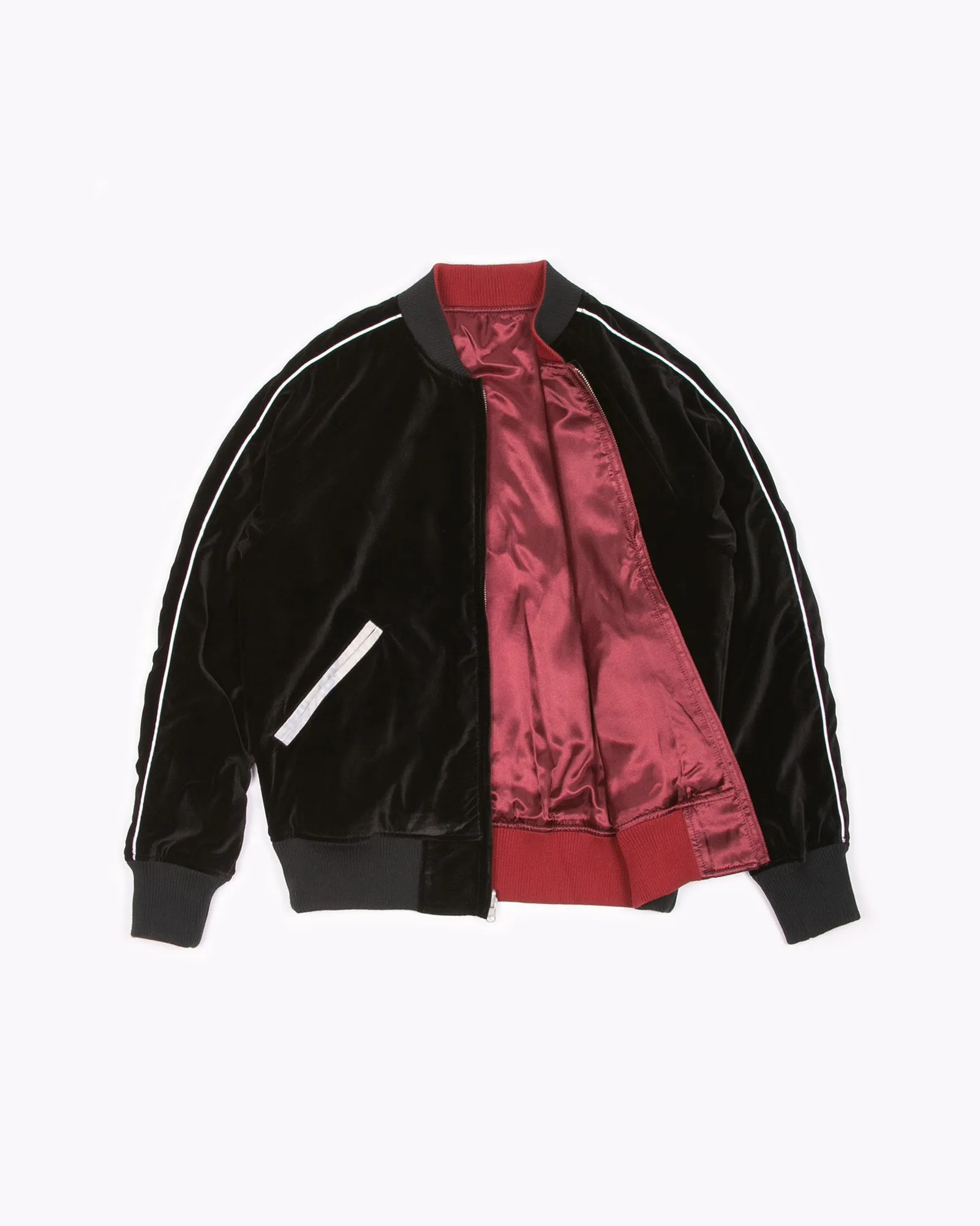 Velvet Bomber - Black/Burgundy