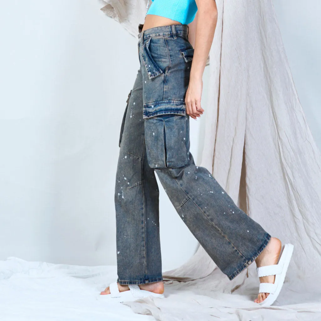 Washed denim jean trousers wholesale