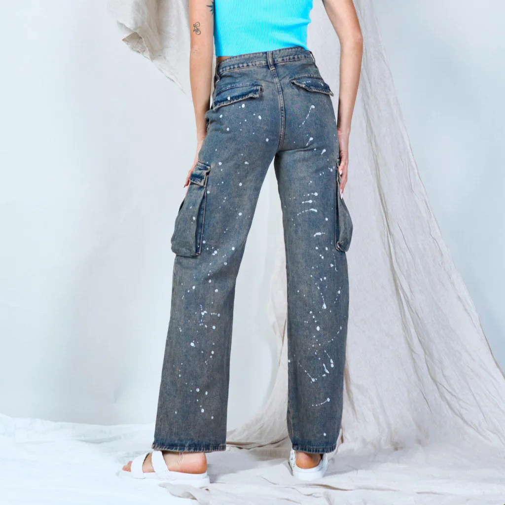 Washed denim jean trousers wholesale