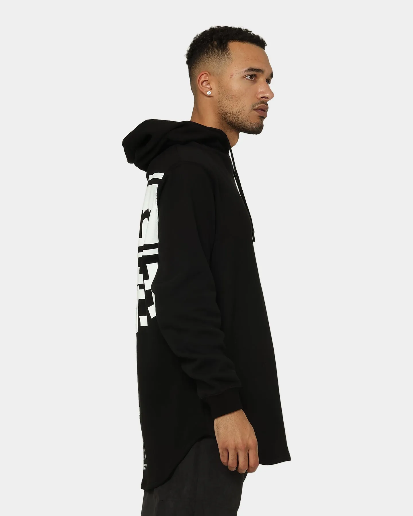 WNDRR Precision Curved Hem Hoodie Black