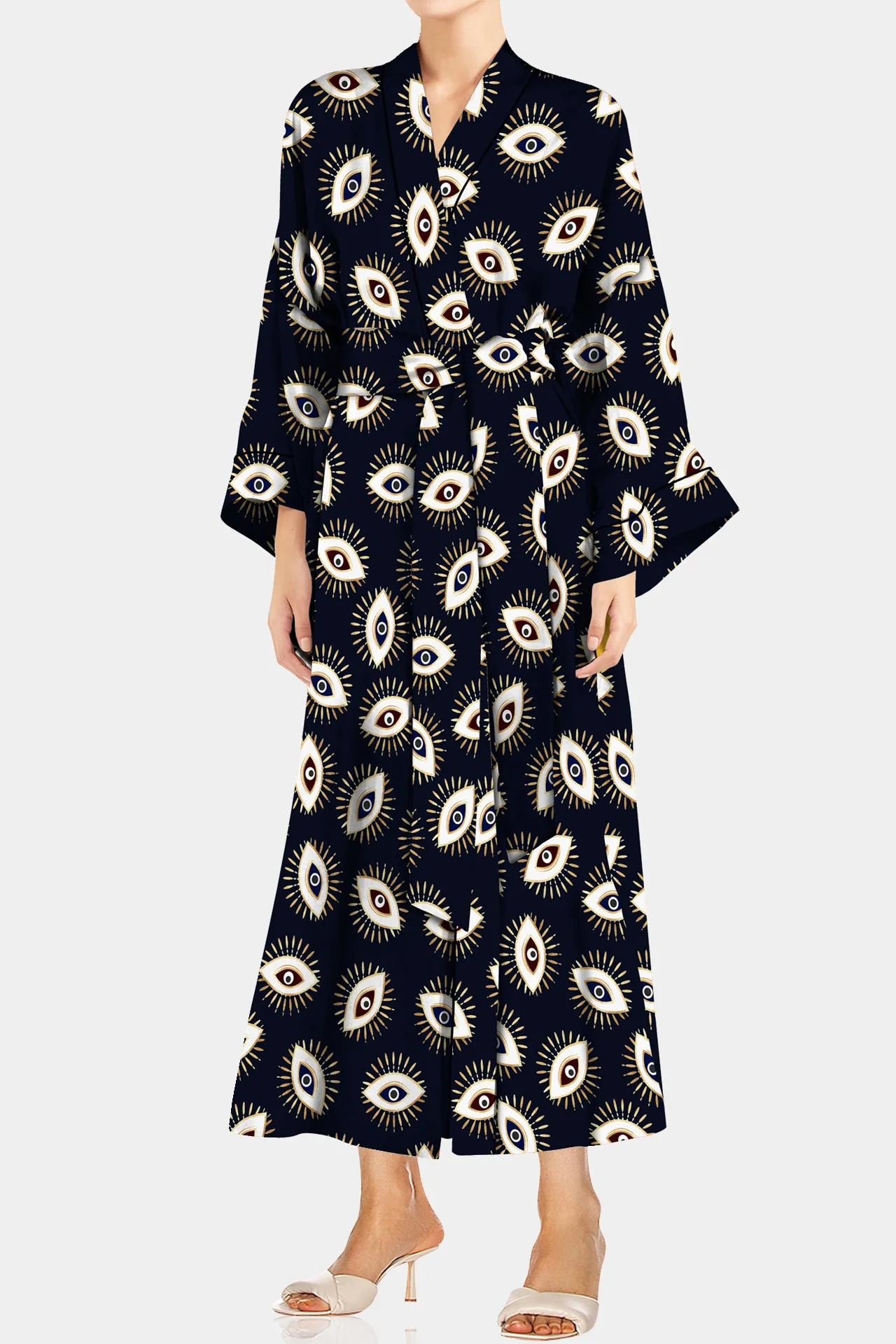 Womens Black Kimono