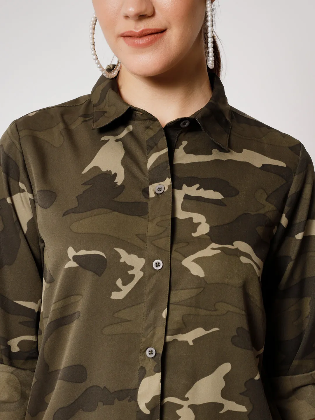 Women's Classic Camouflage Printed Shirt