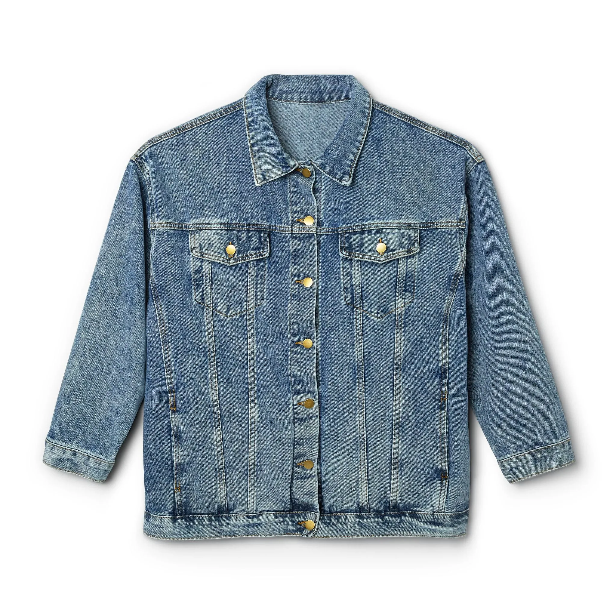 Women's Denim Jacket - Heart With Wings