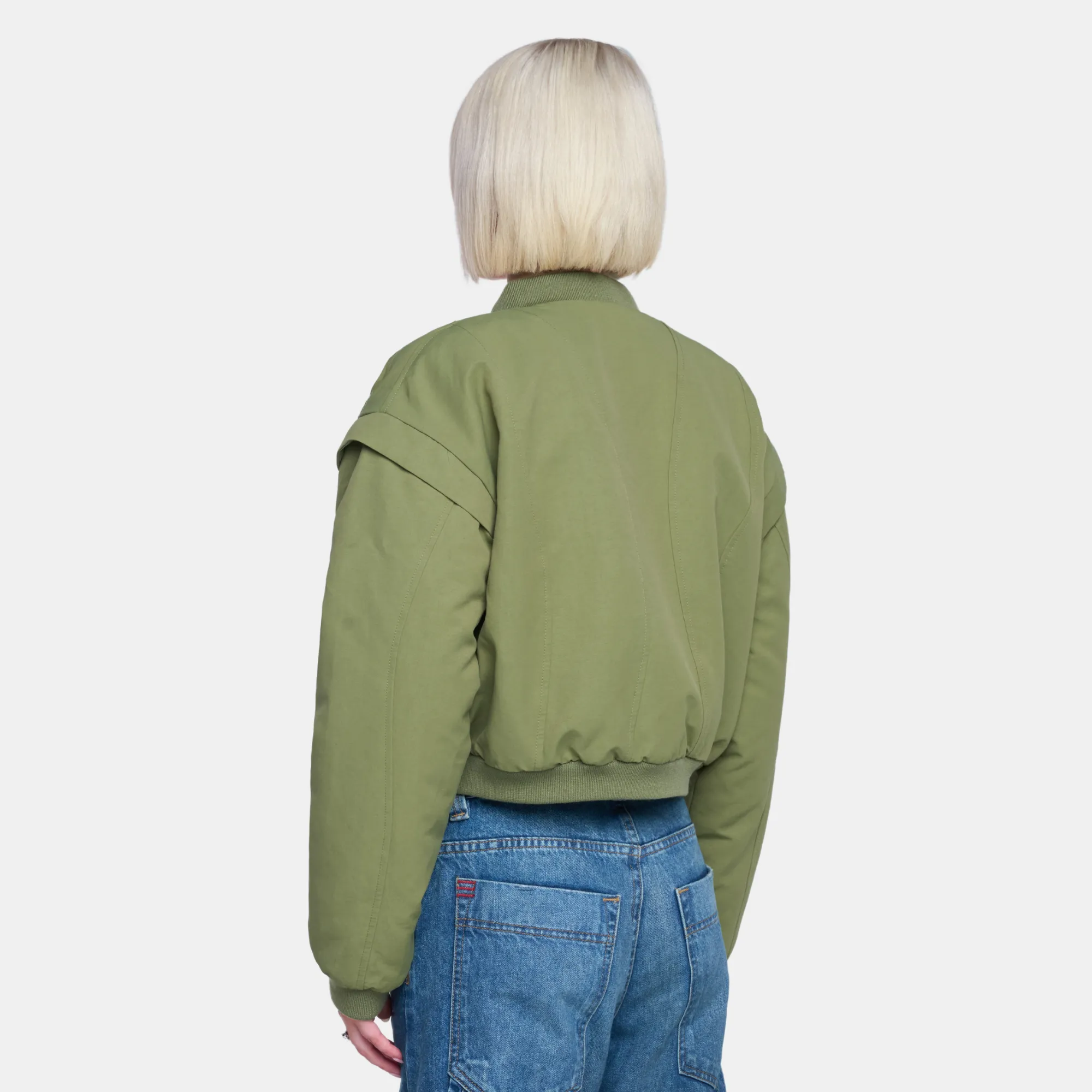 YOKON Crop Bomber Jacket